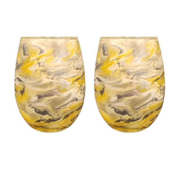 Lemon Drop/Stemless Wine Glasses - Picture 3 of 3
